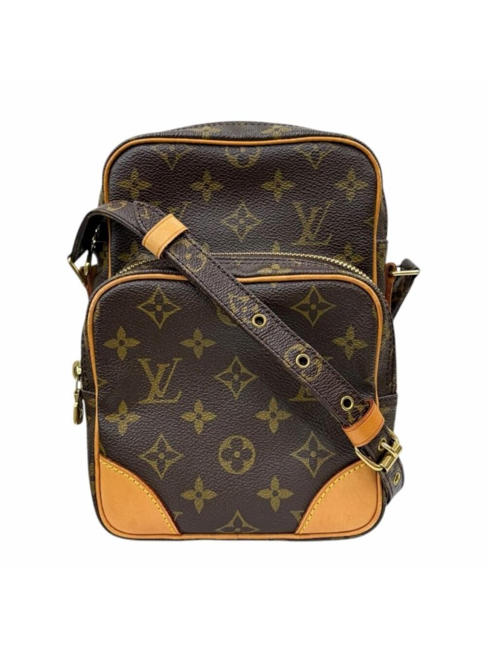 Louis Vuitton Amazone Monogram Shoulder Bag Canvas Brown